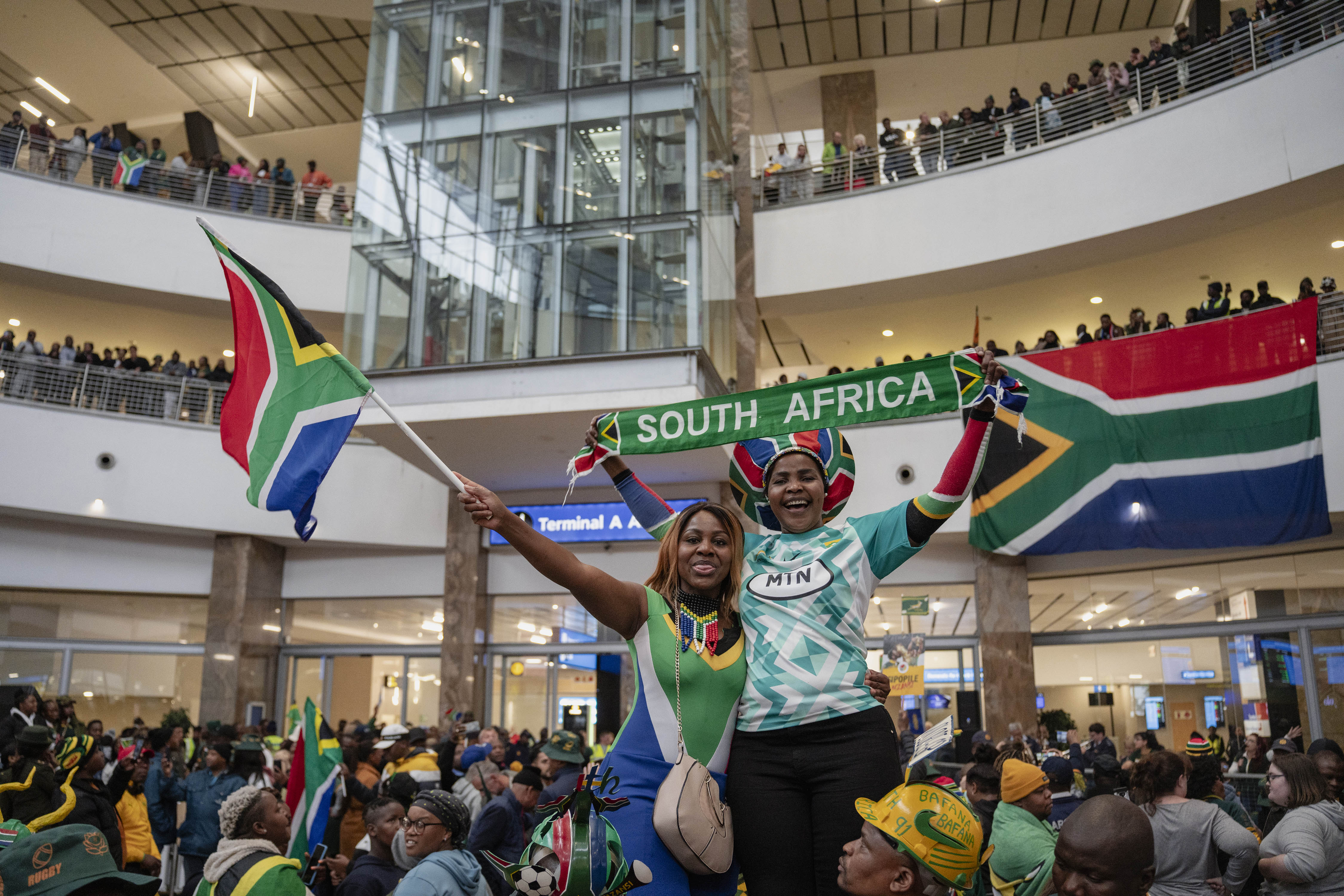 In photos Springboks arrive home GroundUp